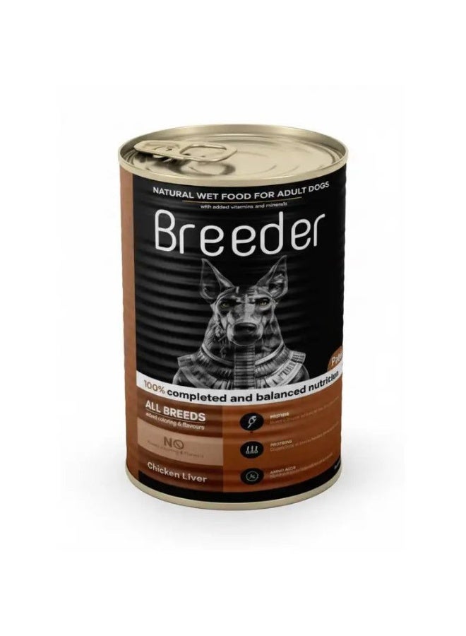 Breeder pate wet food with chicken&liver for dog 400g